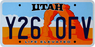 UT license plate Y260FV