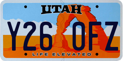 UT license plate Y260FZ