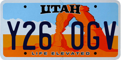 UT license plate Y260GV