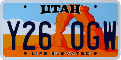 UT license plate Y260GW