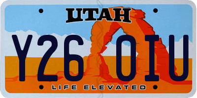 UT license plate Y260IU