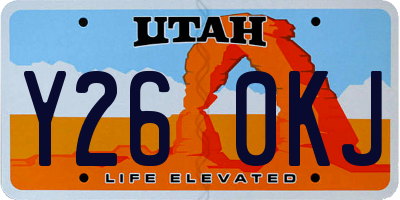 UT license plate Y260KJ
