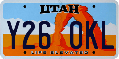 UT license plate Y260KL