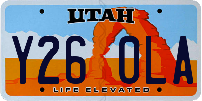 UT license plate Y260LA