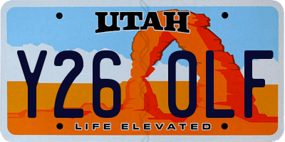 UT license plate Y260LF