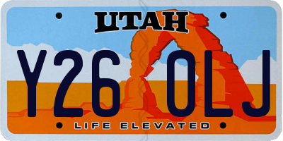 UT license plate Y260LJ
