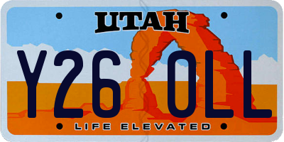 UT license plate Y260LL