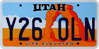 UT license plate Y260LN
