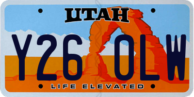 UT license plate Y260LW