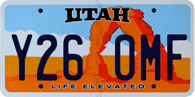 UT license plate Y260MF