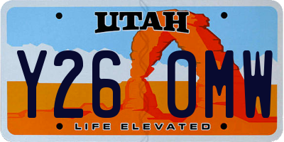 UT license plate Y260MW