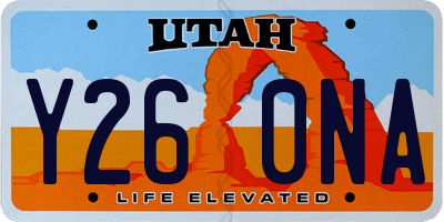 UT license plate Y260NA