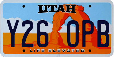 UT license plate Y260PB