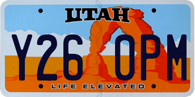 UT license plate Y260PM