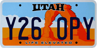 UT license plate Y260PY
