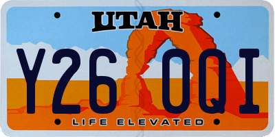 UT license plate Y260QI