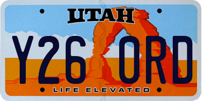 UT license plate Y260RD