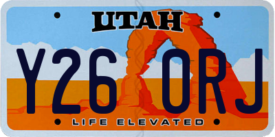 UT license plate Y260RJ