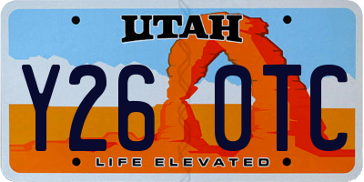 UT license plate Y260TC