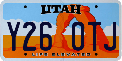 UT license plate Y260TJ