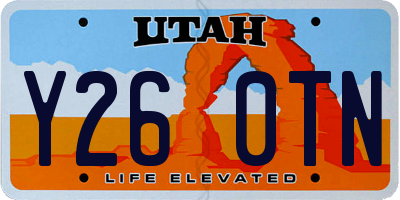 UT license plate Y260TN