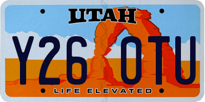 UT license plate Y260TU