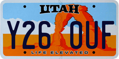 UT license plate Y260UF