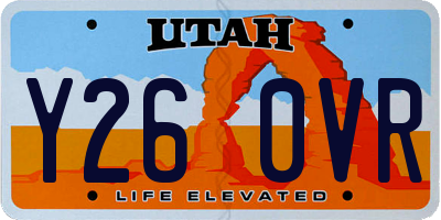 UT license plate Y260VR