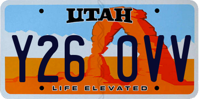 UT license plate Y260VV