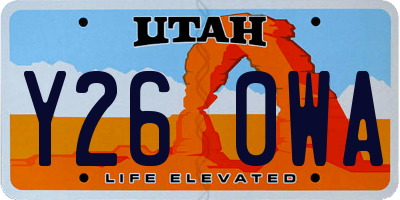 UT license plate Y260WA