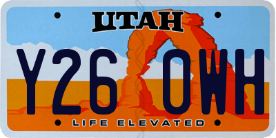 UT license plate Y260WH
