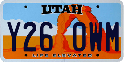 UT license plate Y260WM