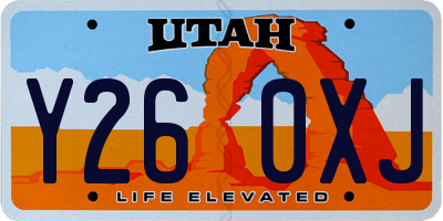 UT license plate Y260XJ