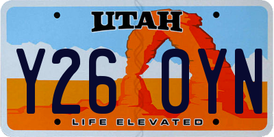 UT license plate Y260YN