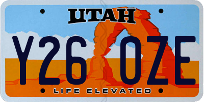 UT license plate Y260ZE