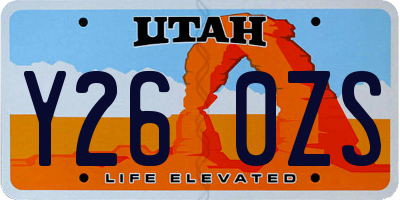 UT license plate Y260ZS