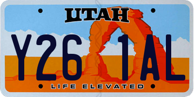 UT license plate Y261AL