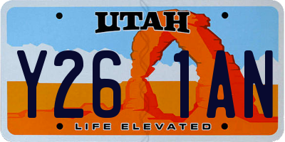 UT license plate Y261AN
