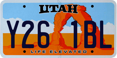 UT license plate Y261BL