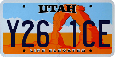 UT license plate Y261CE