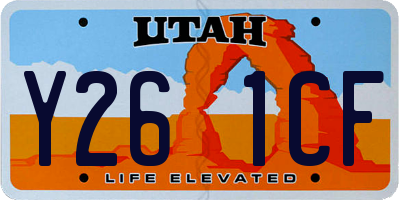 UT license plate Y261CF