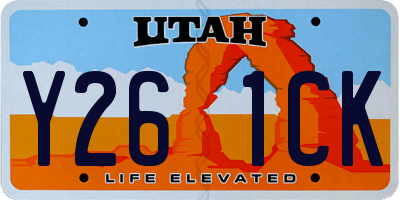 UT license plate Y261CK
