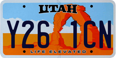 UT license plate Y261CN