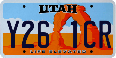 UT license plate Y261CR