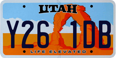UT license plate Y261DB