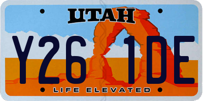 UT license plate Y261DE