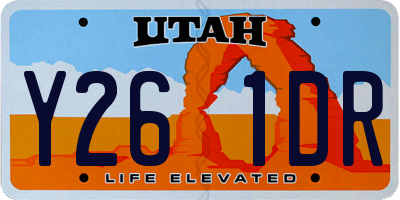 UT license plate Y261DR