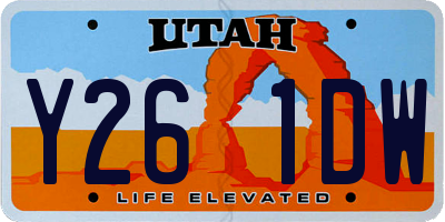 UT license plate Y261DW