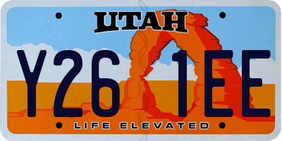 UT license plate Y261EE