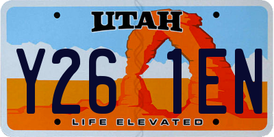 UT license plate Y261EN
